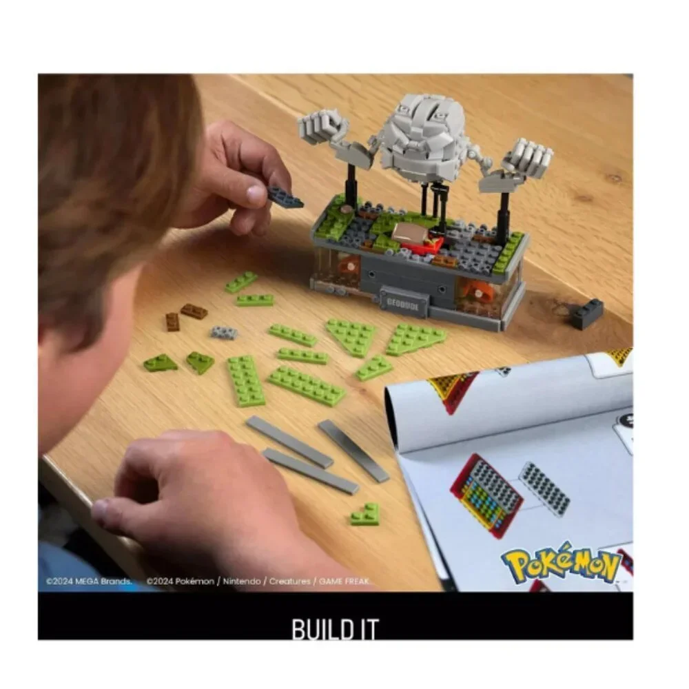 Mega Pokemon Mini Motion Geodude Building Toy Set HWR79 355 Pieces Kids Gift